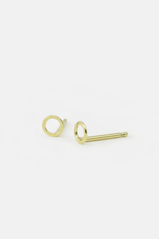 MHL – studs kleine cirkel zilver verguld