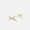 MHL – studs met crossed lines zilver verguld