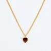 Wouters&Hendrix – ketting met hart-geslepen granaat