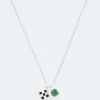 Wouters&Hendrix – ketting met onyx en parelmoer mozaïek en groene agaat