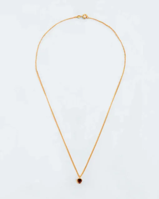 Wouters&Hendrix – ketting met hart-geslepen granaat