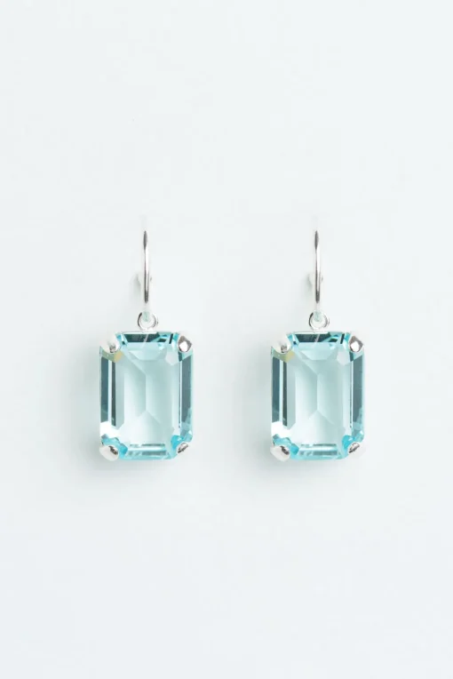 Wouters&Hendrix – oorringen met aquamarijn kristal
