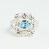 Wouters&Hendrix – ring met aquamarijn kristal en kristallen