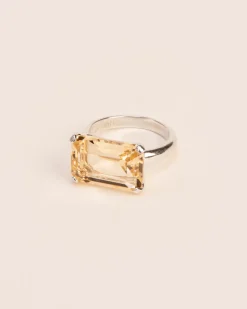 Wouters&Hendrix – ring met grote citrien kristal