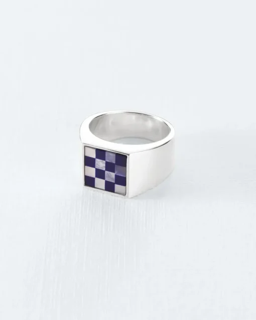 Wouters&Hendrix – signet ring met mosaic ring