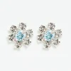 Wouters&Hendrix – studs met aquamarijn kristal en kristallen